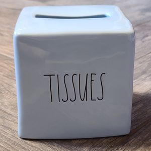 Rae Dunn Light Blue Tissue Box Cover NWOT